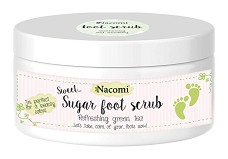 Nacomi Shugar Foot Scrub Refreshing Green Tea - Захарен ексфолиант за крака с аромат на зелен чай - продукт