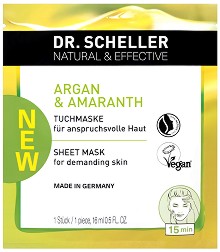 Dr. Scheller Argan & Amaranth Sheet Mask - Лист маска за лице против бръчки от серията Argan & Amaranth - маска