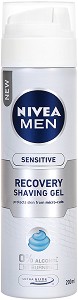 Nivea Men Sensitive Recovery Shaving Gel - Гел за бръснене за чувствителна кожа от серията "Sensitive Recovery" - гел