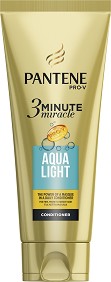 Pantene 3 Minute Miracle Aqua Light Conditioner - Балсам за тънка и склонна към омазняване коса от серията 3 Minute Miracle - балсам