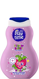 Детски шампоан за коса и тяло - Play Time - С аромат на ягода - шампоан