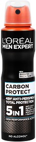 L'Oreal Men Expert Carbon Protect Anti-Perspirant - Дезодорант против изпотяване за мъже от серията "Men Expert" - дезодорант