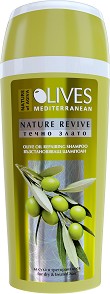 Nature of Agiva Olives Nature Revive Olive Oil Repairing Shampoo - Възстановяващ шампоан за суха и третирана коса от серията "Olives" - шампоан