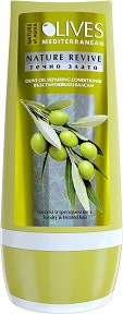 Nature of Agiva Olives Nature Revive Olive Oil Repairing Conditioner - Възстановяващ балсам за суха и третирана коса от серията "Olives" - балсам