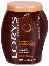 Lorys Professional Hair Cream Chocolate Mousse & Keratin - Овлажняваща крем маска за боядисана и третирана коса с какаово масло и кератин - маска