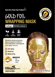 MBeauty Gold Foil Wrapping Mask - Маска за лице против бръчки със златно фолио - маска