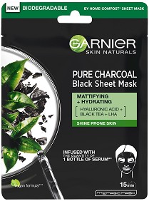 Garnier Pure Charcoal Black Sheet Mask -           - 