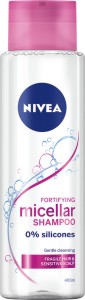 Nivea Fortifying Micellar Shampoo - Успокояващ мицеларен шампоан за тънка коса и чувствителен скалп - шампоан
