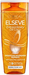Elseve Extraordinary Oil Coconut Weightless Nutrition Shampoo - Подхранващ шампоан с кокосово масло за нормална до суха коса - шампоан