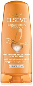Elseve Extraordinary Oil Coconut Weightless Nutrition Conditioner - Подхранващ балсам с кокосово масло за нормална до суха коса - балсам