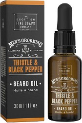 Scottish Fine Soaps Men's Grooming Thistle & Black Pepper Beard Oil - Олио за брада от серията "Men's Grooming" - олио