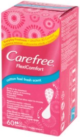 Carefree Flexi Comfort Cotton Feel Fresh Scent - Ежедневни превръзки със свеж аромат - 60 броя - продукт