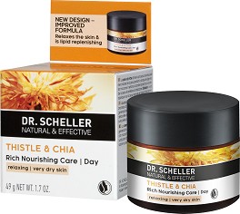 Dr. Scheller Thistle & Chia Rich Nourishing Day Care - Крем за лице за много суха кожа с магарешки трън и чиа - крем