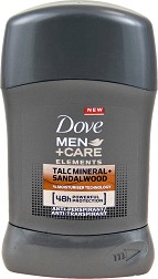 Dove Men+Care Elements Talc Mineral + Sandalwood Antiperspirant Stick -        "Men+Care Elements" - 