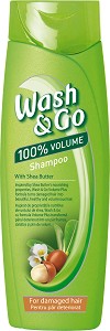 Wash & Go Shampoo With Shea Butter - Шампоан за обем за увредена коса с масло от ший - шампоан