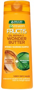 Garnier Fructis Oil Repair 3 Wonder Butter Shampoo - Дълбоко подхранващ шампоан за много суха и изтощена коса - шампоан
