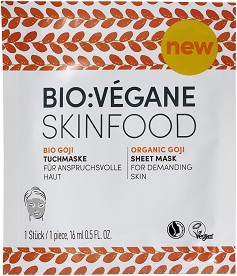 Bio:Vegane Skinfood Organic Goji Sheet Mask - Лист маска за лице за взискателна кожа от серията "Organic Goji" - маска