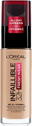 L'Oreal Infaillible 24H Fresh Wear Foundation - SPF 25 - Дълготраен фон дьо тен от серията "Infallible" - фон дьо тен