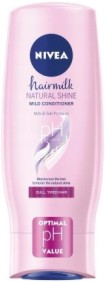 Nivea Hairmilk Natural Shine Care Conditioner - Балсам за коса с млечни и копринени протеини за блясък от серията "Hairmilk Natural Shine" - балсам