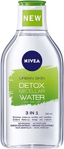 Nivea Urban Skin Detox Micellar Water 3 in 1 - Мицеларна вода със зелен чай и водорасли - продукт