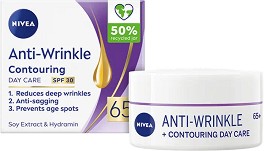 Nivea Anti-Wrinkle + Contouring 65+ Day Care SPF 30 - Крем против бръчки от серията от серията "Anti-Wrinkle+" - крем