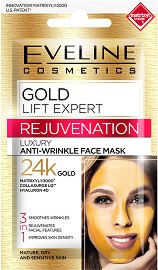 Eveline Gold Lift Expert Anti-Wrinkle Face Mask - Маска за лице против бръчки със златни частици от серията "Gold Lift Expert" - маска