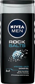 Nivea Men Rock Salts Shower Gel - Душ гел за мъже с ревитализиращи соли от серията Nivea Men - душ гел