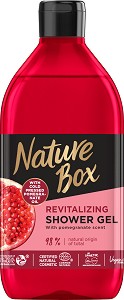 Nature Box Pomegranate Oil Revitalizing Shower Gel - Натурален душ гел с масло от нар за суха кожа - душ гел