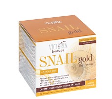 Victoria Beauty Snail Gold Day Cream - Крем за лице с арган и от охлюви от серията "Snail Gold" - крем