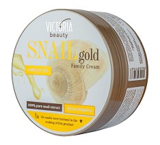 Victoria Beauty Snail Gold + Argan Oil Family Cream - Крем за лице, ръце и тяло с екстракт от охлюви - крем