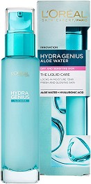 L'Oreal Hydra Genius Aloe Water The Liquid Care - Хидратиращ флуид за лице за суха и чувствителна кожа - продукт