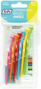 TePe Interdental Brush Angle Mixed Pack - 6     , 0.4 ÷ 0.8 mm - 