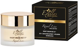 Exillys Royal Line Anti-Aging Night Cream 35+ - Нощен антиейдж крем за лице от серията "Royal Line" - крем
