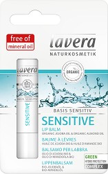 Lavera Basis Sensitiv Lip Balm - Балсам за устни с био масла от жожоба и бадем от серията "Basis Sensitiv" - балсам