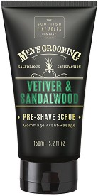 Scottish Fine Soaps Men's Grooming Vetiver & Sandalwood Pre-Shave Scrub -         "Men's Grooming" - 