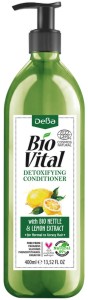 Натурален детоксикиращ балсам за нормална към мазна коса - С екстракти от лимон и коприва от серията "Bio Vital" - балсам