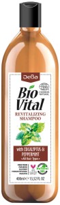 Натурален ревитализиращ шампоан за всеки тип коса - С масло от мента и евкалипт от серията "Bio Vital" - шампоан