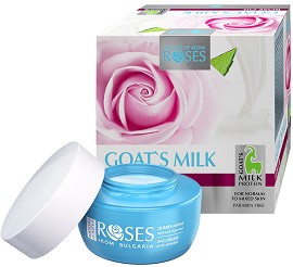 Nature of Agiva Roses Goat's Milk Anti-Wrinkle Day Cream - Крем против бръчки с козе мляко и роза от серията "Roses" - крем