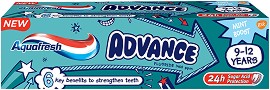 Aquafresh Advance Kids 9 - 12 Years - Детска паста за постоянни зъби - паста за зъби