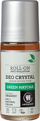 Urtekram Green Matcha Anti-Pollution Roll-On Deo Crystal -           "Green Matcha" - 
