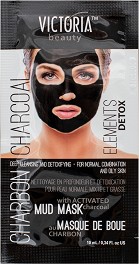 Victoria Beauty Mud Mask with Activated Charcoal - Почистваща маска за лице с активен въглен - маска
