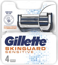 Gillette SkinGuard Sensitive - Резервни ножчета за самобръсначка от серията SkinGuard, 4 и 8 броя - продукт