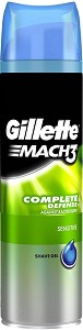 Gillette Mach 3 Complete Defence Sensitive Shave Gel -         Mach 3 - 