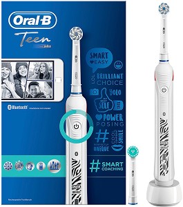 Oral-B Teen Electric Toothbrush - Електрическа четка за зъби за тинейджъри с 2 компактни глави - четка