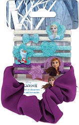 Детски ластици за коса - Frozen 2 - 7 броя от серията "Замръзналото кралство" - ластик