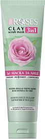 Nature of Agiva Roses Clay 3 in 1 Scrub Mask -     3  1      - 