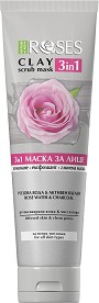 Nature of Agiva Roses Clay 3 in 1 Scrub Mask -     3  1   Roses - 