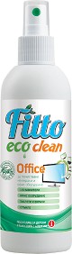 Почистващ препарат с растителни съставки за екрани и офис оборудване - Fitto Eco Clean - Подходящ за детски стаи и хора с алергии - разфасовка от 0.200 l - продукт