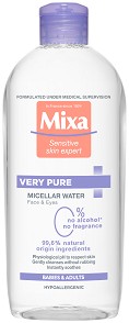 Mixa Very Pure Micellar Water - Мицеларна вода за чувствителна кожа - продукт