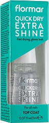 Flormar Quick Dry Extra Shine Top Coat - Топ лак за блясък и бързо съхнене - лак